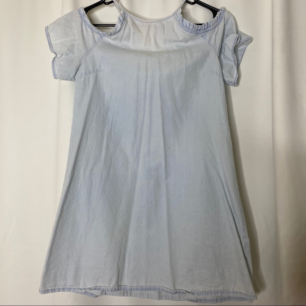 babydoll cut out shoulder dress